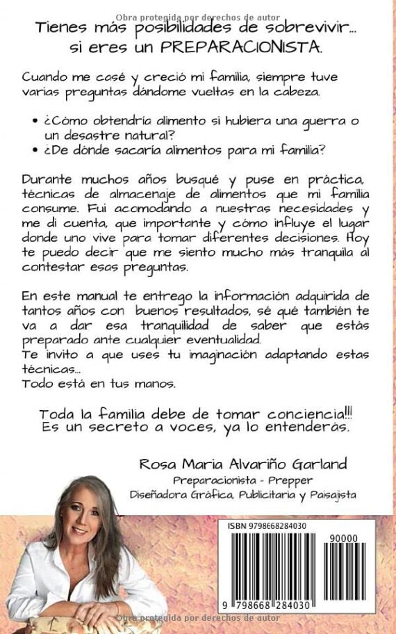 SOS, GUÍA DE SUPERVIVENCIA PREPPER, MANUAL DE TÉCNICAS, LISTA DE ALIMENTOS, ALMACENAJE POR DÉCADAS