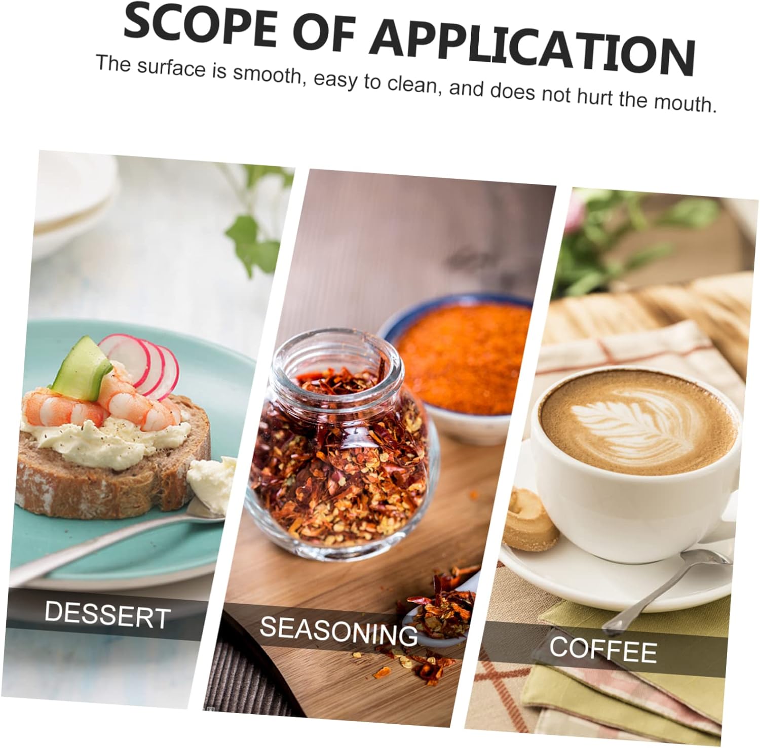 OUNONA 3 Piezas caballito de mar pescado de acero inoxidable ice cream scoop cucharas soperas mezcla de miel cucharas de cocina cubiertos infantiles cucharas de cafe alimento