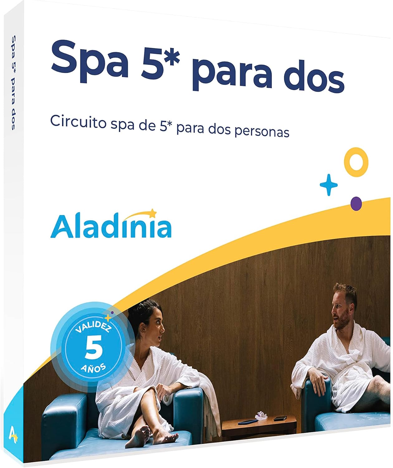 ALADINIA SPA 5* para Dos. Pack de experiencias Originales para Regalar. Caja experiencias de Relax en spas exclusivos para Dos Personas. Validez 5 años, Cambios Gratis e ilimitados