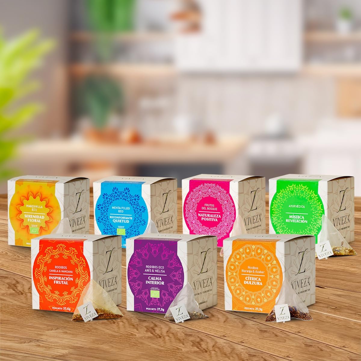 Viveza - Inspiración Frutal Infusión Rooibos con Canela y Manzana - Gran Alternativa al Té o al Café - Sin Teína - Caja por 15 Pirámides Ensobradas - 37,5 gr