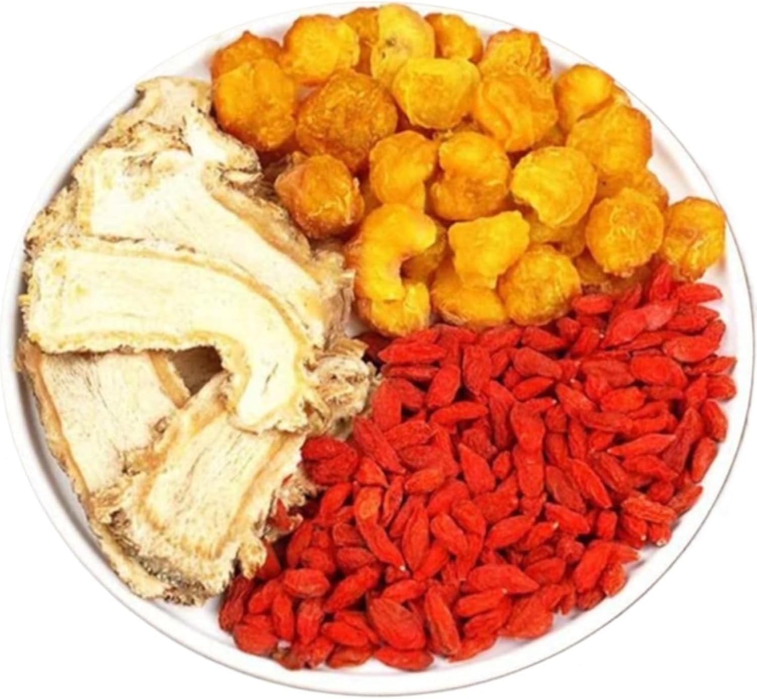 Té de hierbas naturales Ningxia Goji+Longan+Angelica Combo Set 9,87oz / 280g Infusión de canela Longan