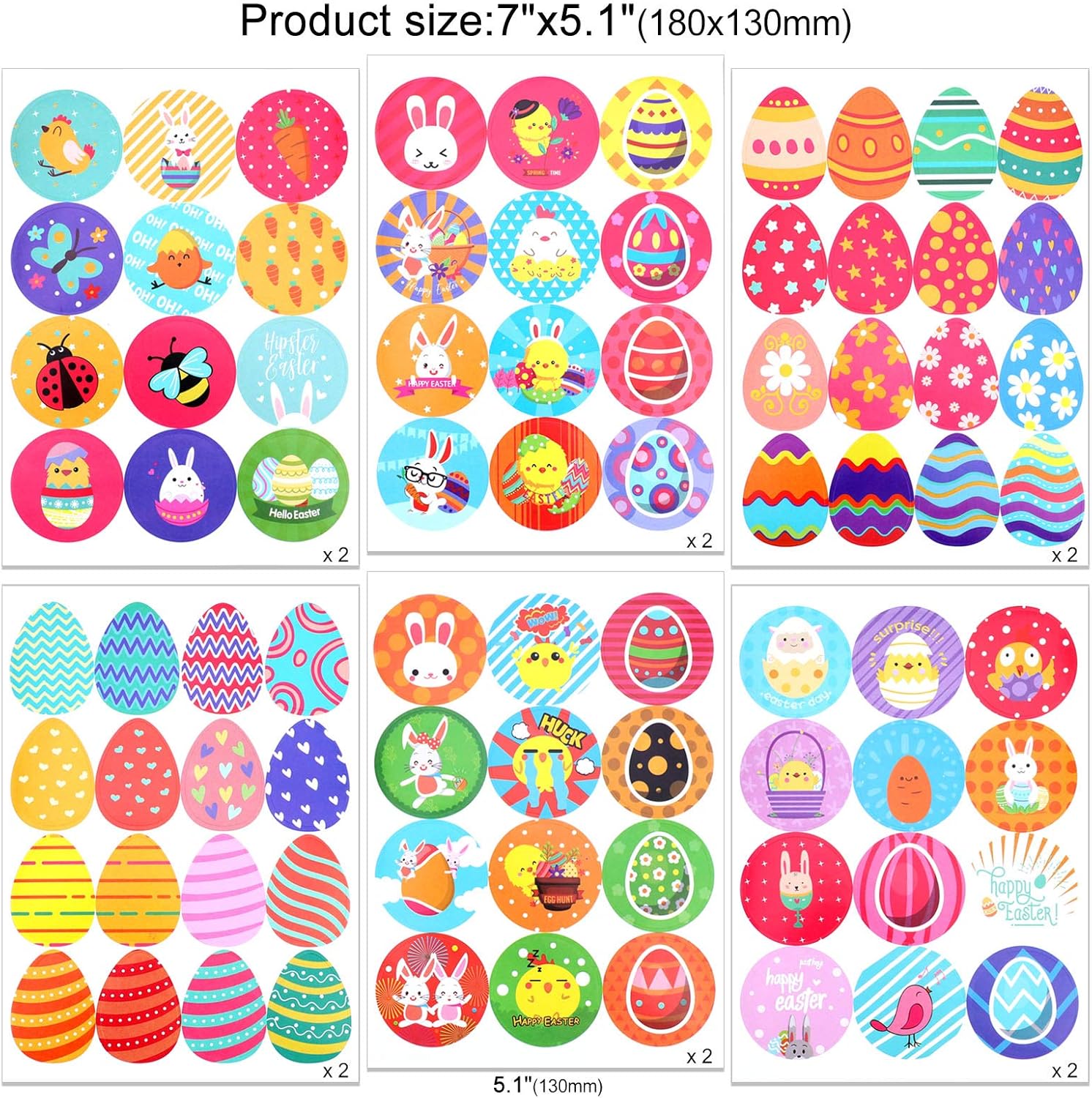 HOWAF Huevo de Pascua, Huevos de Plástico Colores Rellenables para Pascua, Decoración de Huevos de Pascua, para la Búsqueda de Huevos de Pascua, niños Regalos de fiesta Pascua